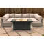 Ensemble de conversation modulaire 7 pièces avec foyer en métal et coussins Sunbrella Lsi-857523008
