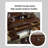 43.31"American-style solid wood brown storage dressing table with mirror