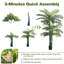 Palmier artificiel triple Golden Cane en pot de ciment, plante artificielle haute de 6 pi pour l'intérieur et l'extérieur, paquet de 1-119050554