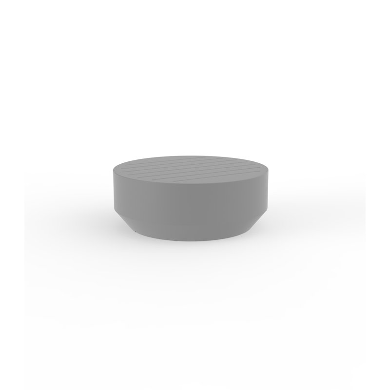 Vela Plastic Coffee Table, Steel, 47.25"