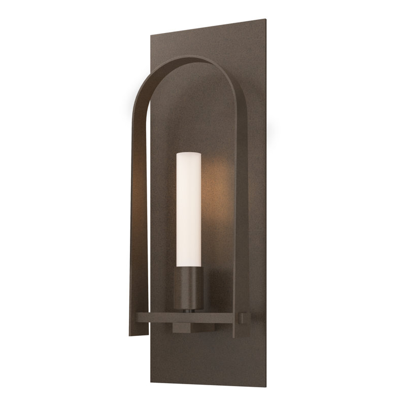 Triomphe 1 - Light Steel Armed Sconce, Bronze, White