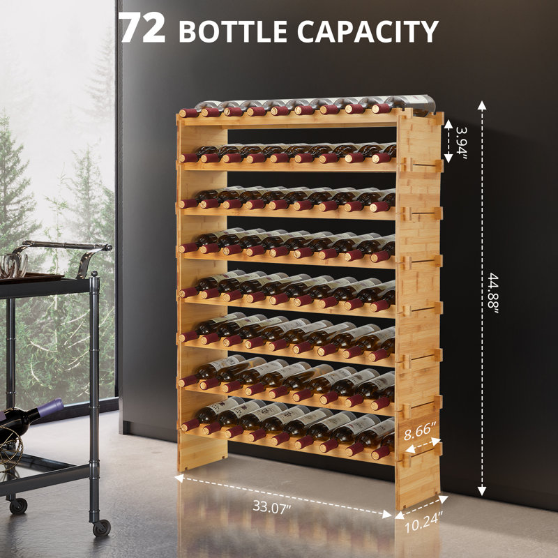 Wine Bottle Rack Brown, 102cm H x 84cm W x 26cm D