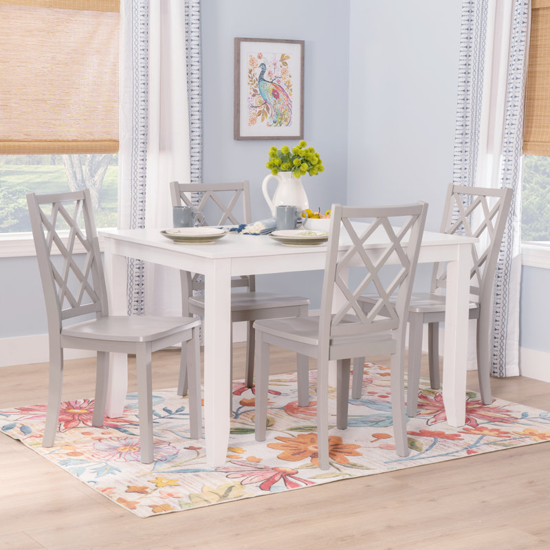 4 - Person Four Leg Dining Set, Gray