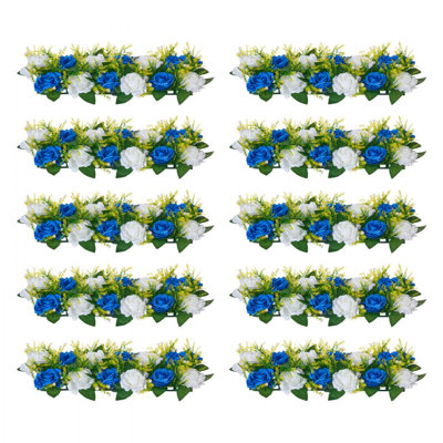 Flower Balls for Wedding Centerpieces Fake Flower Arrangement Blue + White