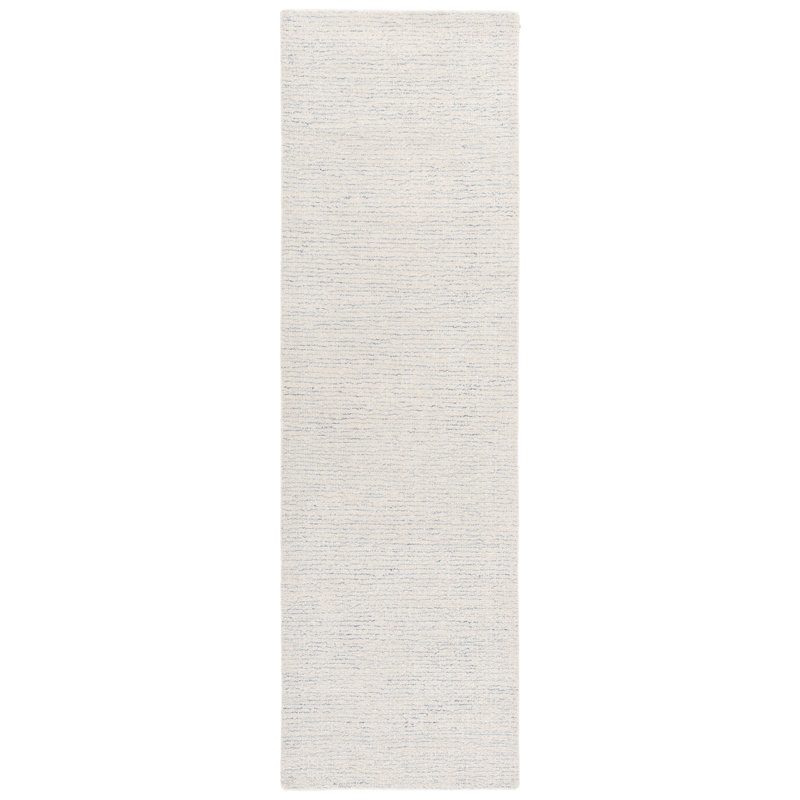 Laine abstraite touffetée à la main; Tapis d'intérieur en coton, Tapis de couloir 2 pi 3 po x 8 pi