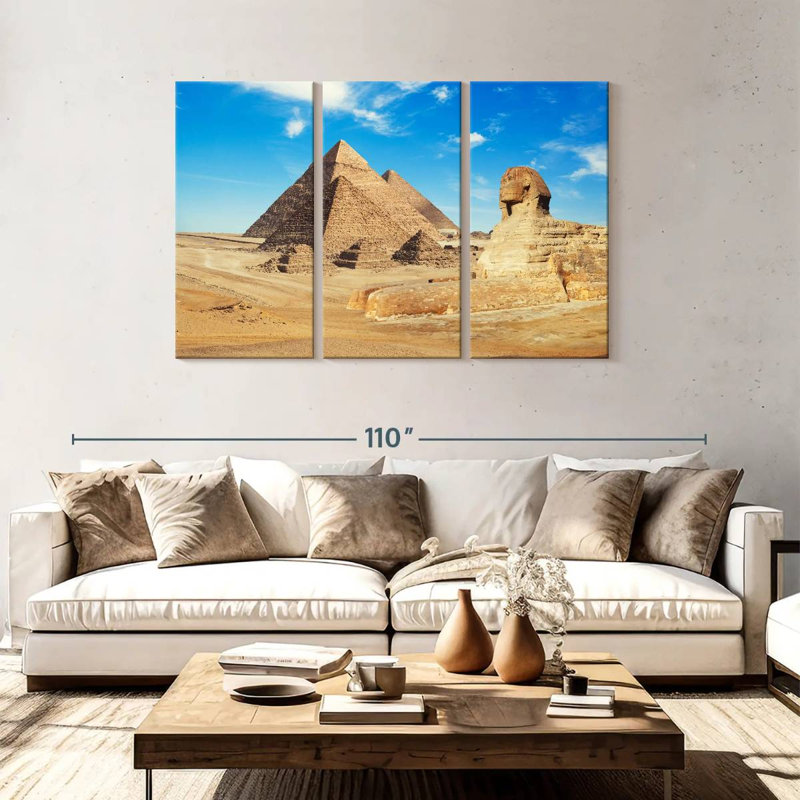 Adella Sphinx And Pyramids Of Giza, 48" H x 74" W