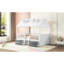 Structure de lit double en bois pleine grandeur, blanc-739740823-739740822