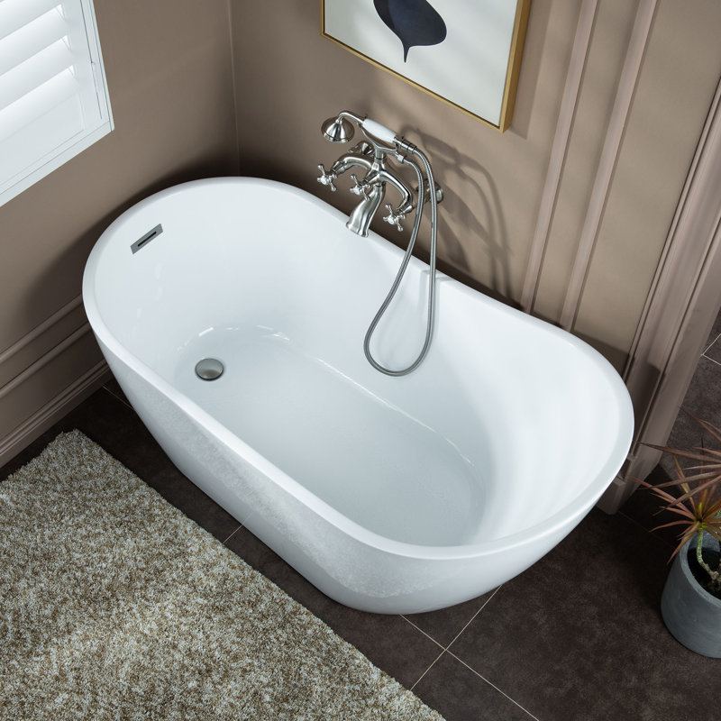 Aether 3 Handle Wall Roman Tub Faucet with Diverter, Brushed Nickel
