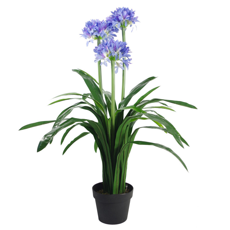90cm Faux Flowering Plant in Pot Liner