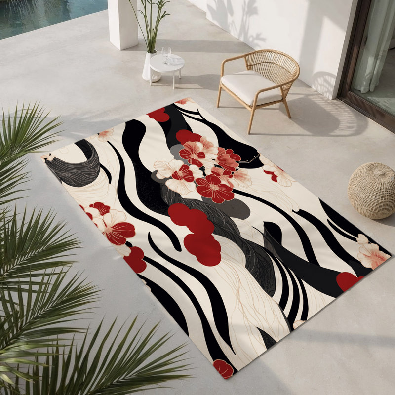 Cherry Horizon Indoor And Outdoor Area Rug, Rectangle 3' x 5'