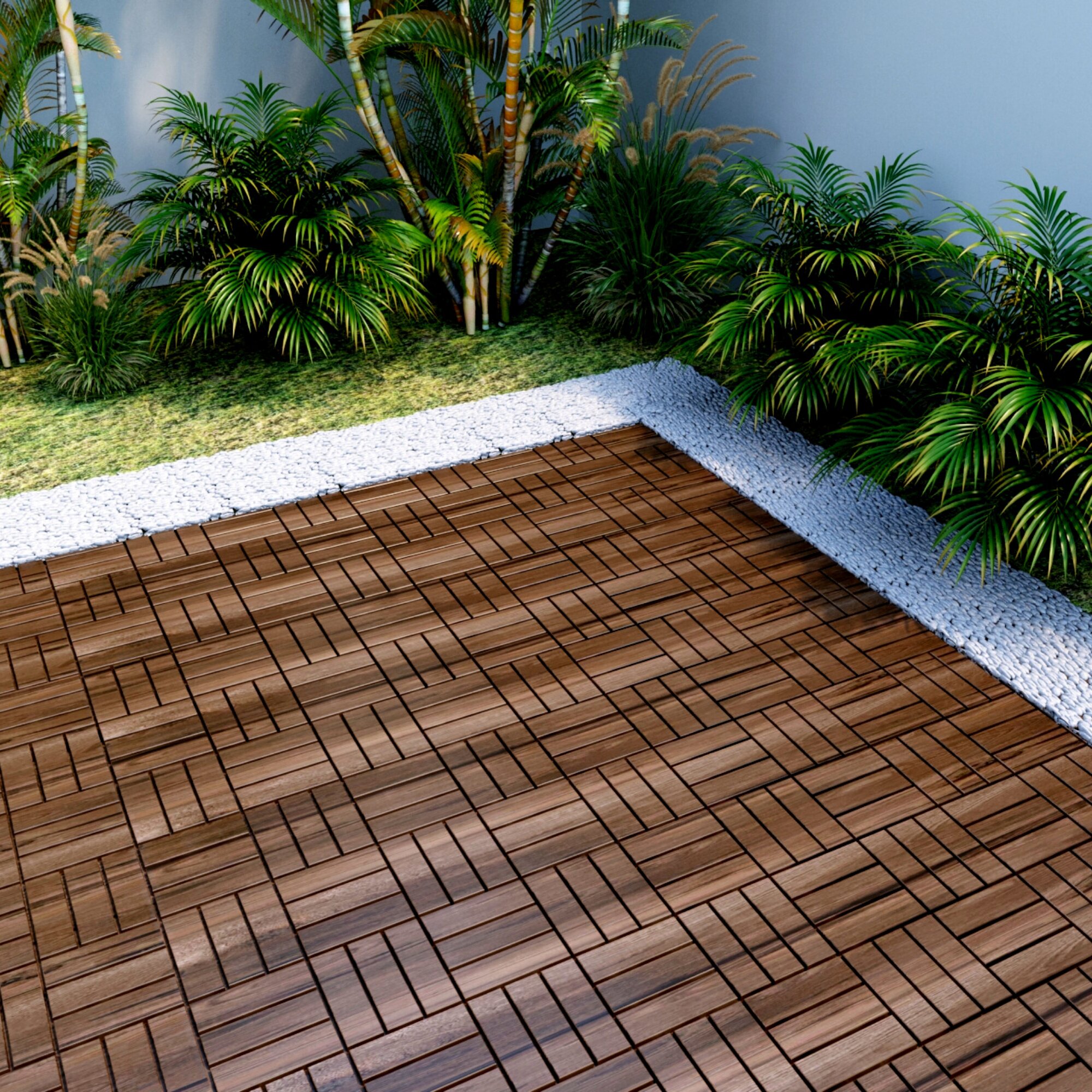 Helios Composite Deck Tiles (6 Slat) - Outdoor Flooring