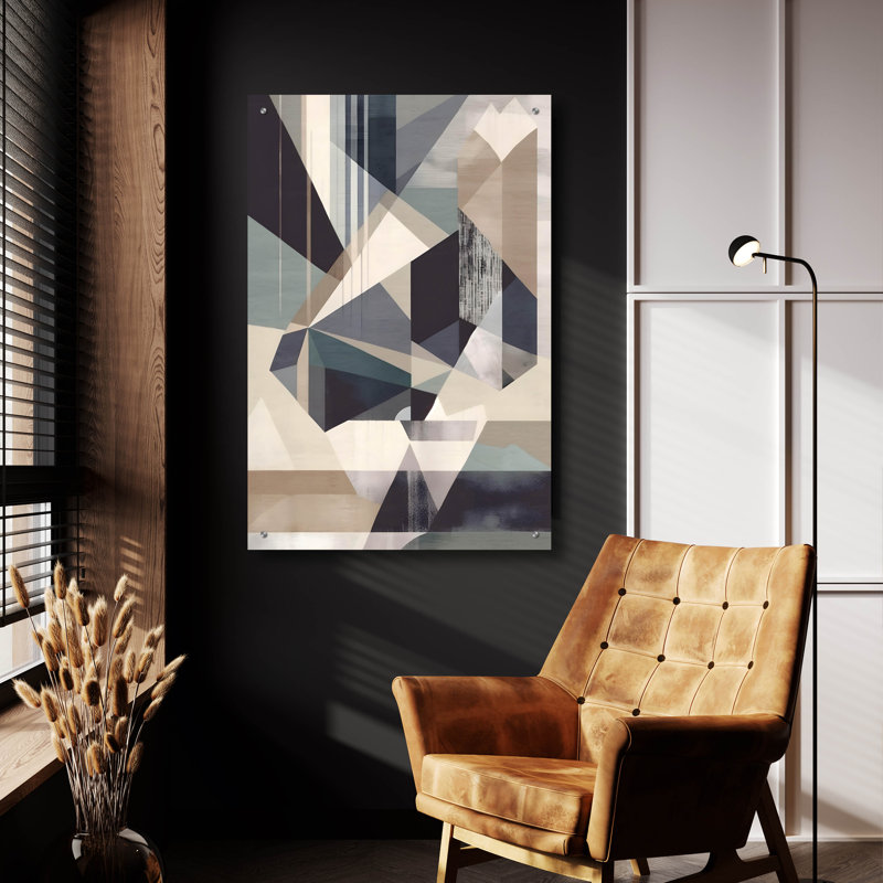"Geometric 4" par Petals Prints Design, H 36 po x l 24 po x P 0,2 po