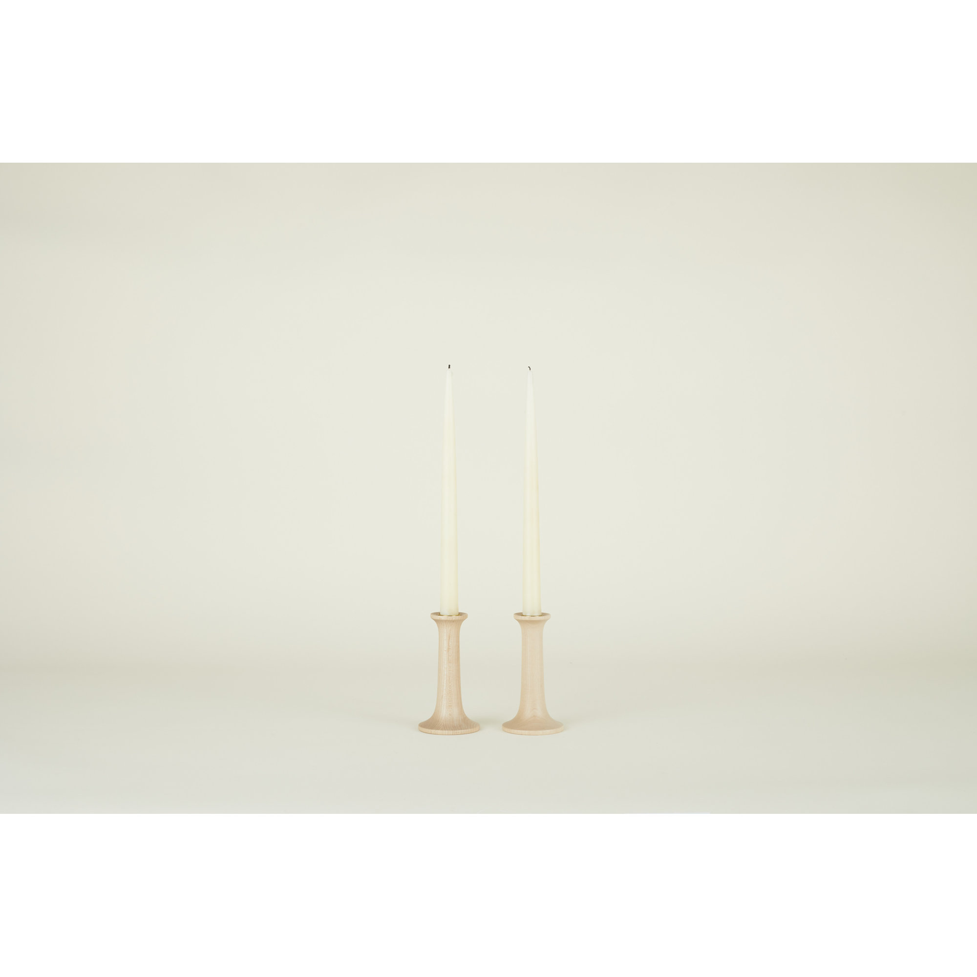 Solid Wood Tabletop Candlestick, 5.5" H x 3.5" W x 3.5" D, Maple