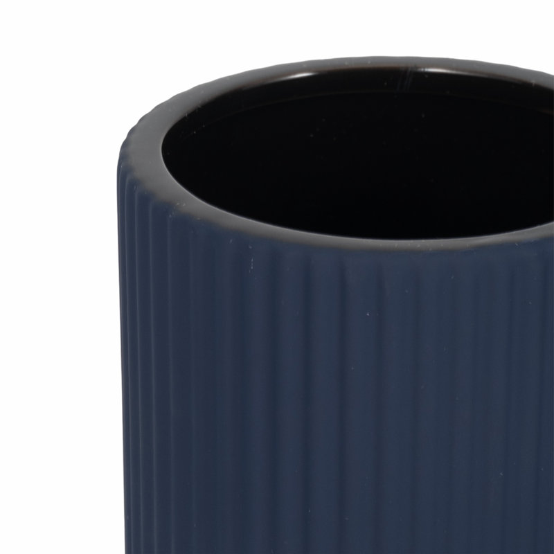 Vase de table Zed, H 9 po x l 5 po x P 5 po, Marine