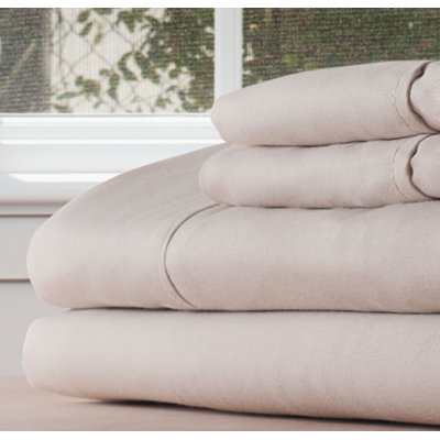 3-Piece Brushed Microfiber Sheet Set - Bedding with Wrinkle and Stain-Resistant Fitted and Flat Sheets Plus Pillowcase by Lavish Home