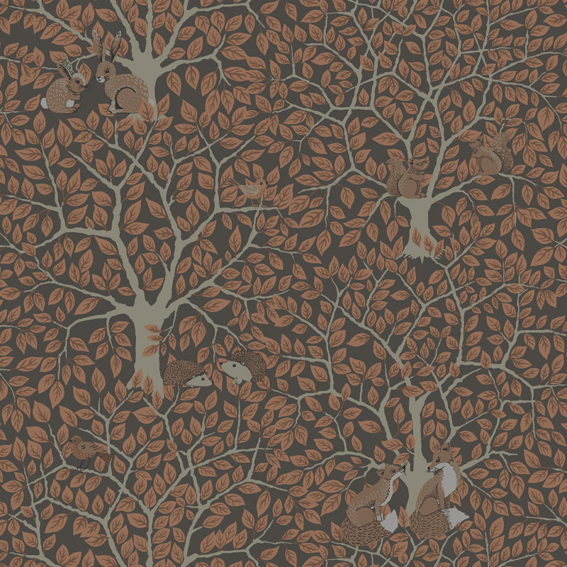 Crase 10.05m x 53cm Matte Paste the Wall Wallpaper Roll, Brown/Orange