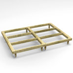Powersheds 16 x 4ft Pressure Treated Timber Base Kit