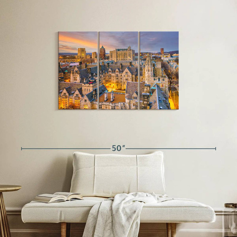 Lilie Yale University Buildings, 24" H x 38" W