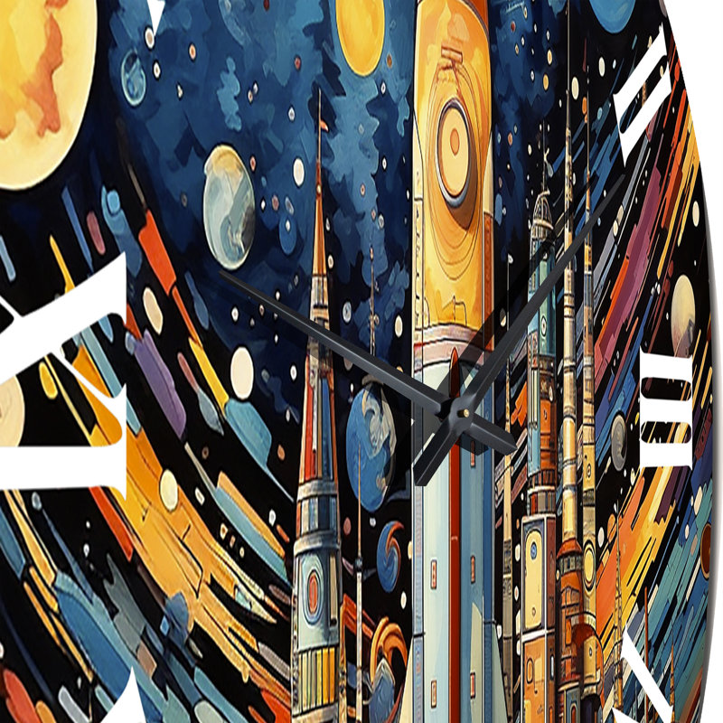 Horloge murale en métal Wrightstown, Petit