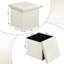 Quirrels 38 cm W Linen Square Cube Ottoman with Storage-2017843724