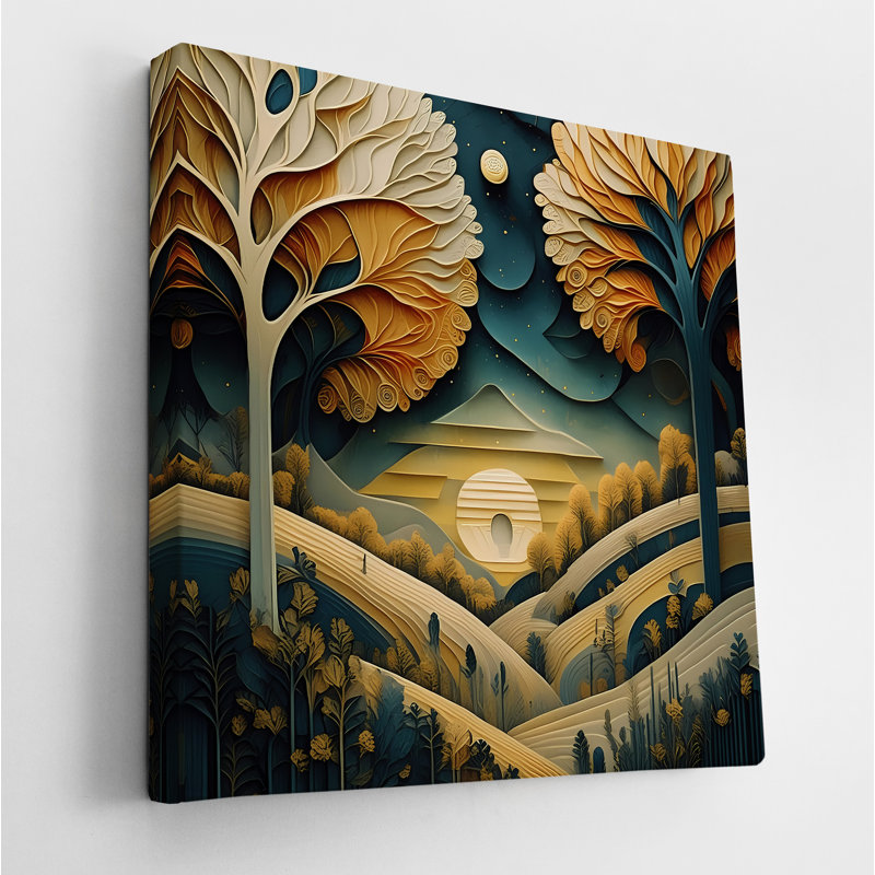 Moonlit Mountain, 24" H x 24" W