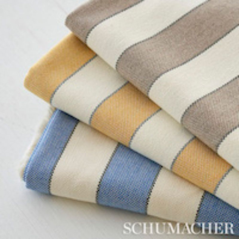 Blumont Stripe Indoor/Outdoor Fabric, Gray/ Neutral