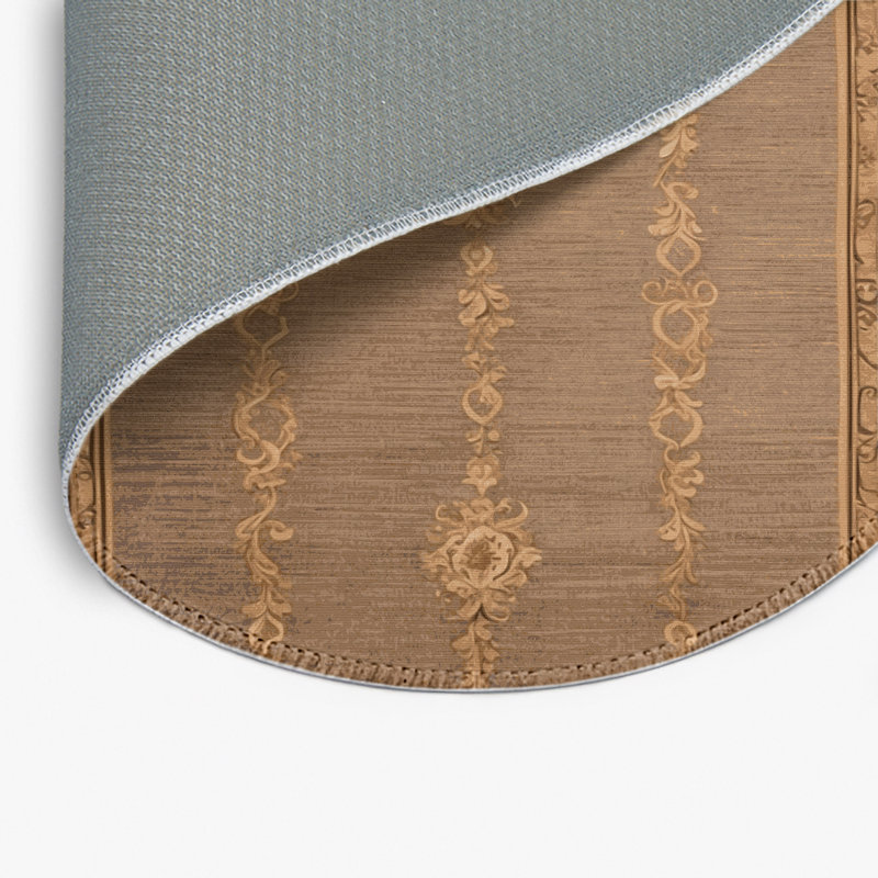 Tapis d'intérieur et d'extérieur brun français, Rond 5 pi