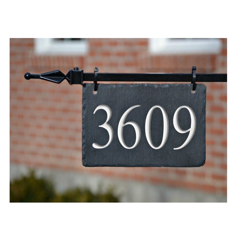 Plaque d'adresse pour poteau sur 1 ligne