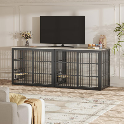 Meuble de 48 po avec cage rotative pour chien