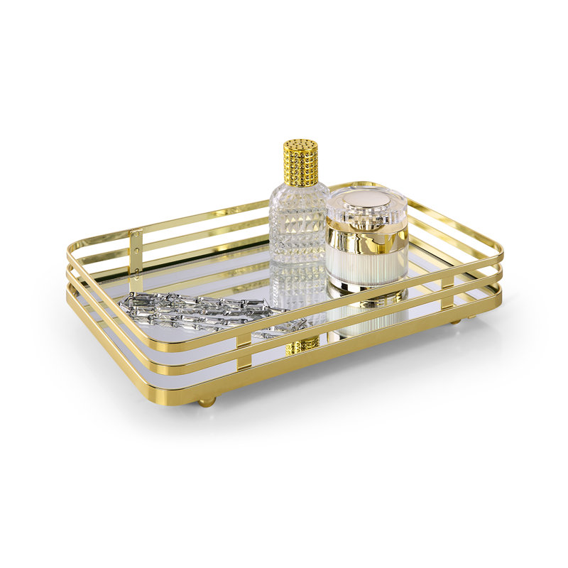 Plateau de miroir de maquillage Calimarie Classic, Or poli