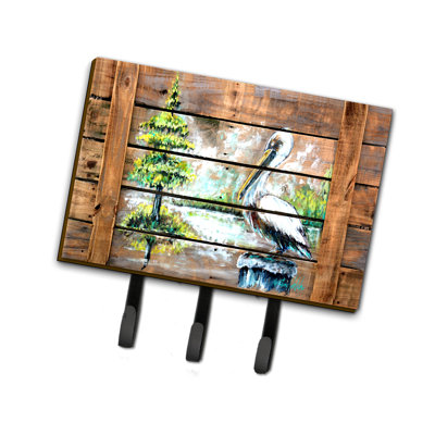 Metal Wall Organizer with Key Hooks