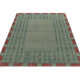 Distressed Homage Hand Knotted Wool Geometric Area Rug
