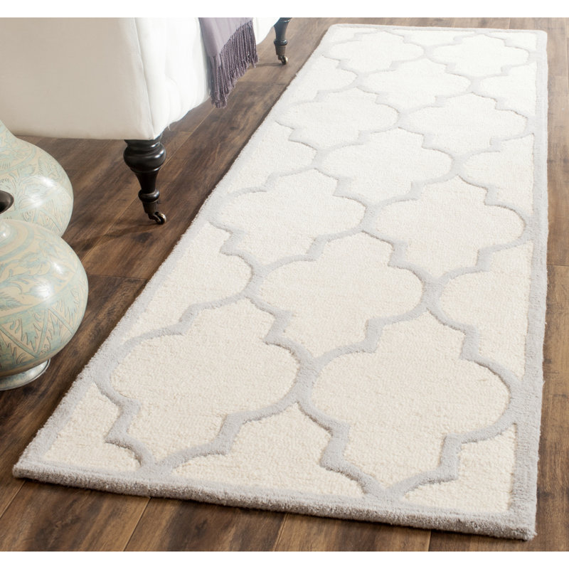 Cannen Hand Tufted Wool Geometric Rug, Runner 2'6" x 6'