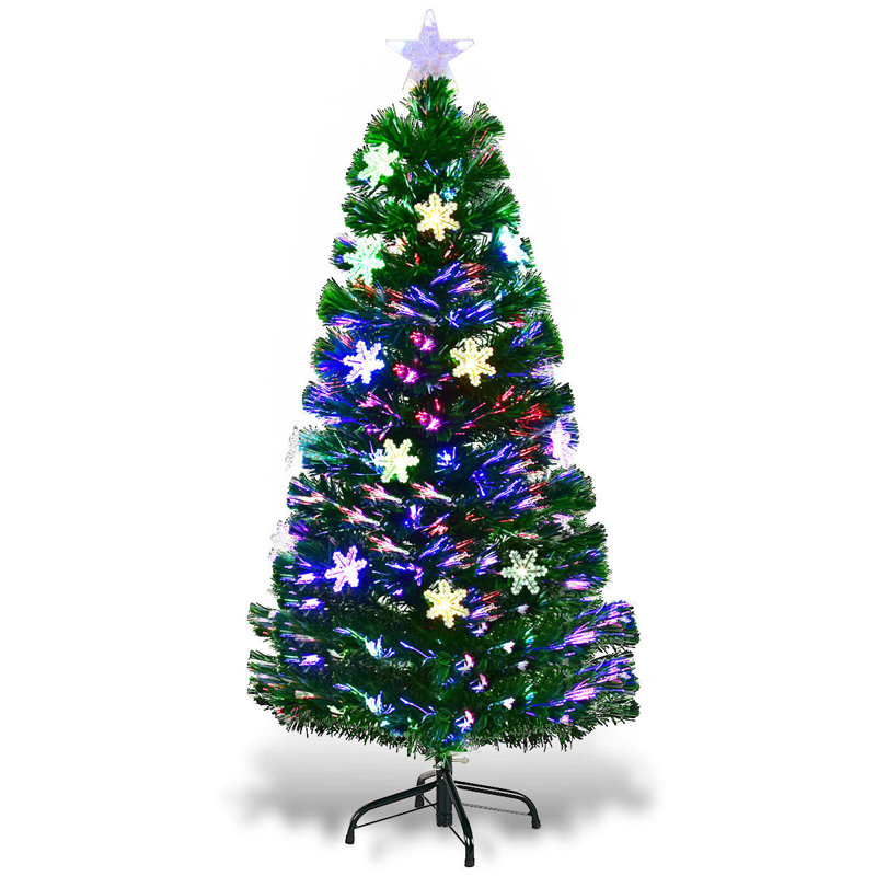 Arbre de Noël pin vert 4 pi avec 18 lumières DEL, H 4 pi