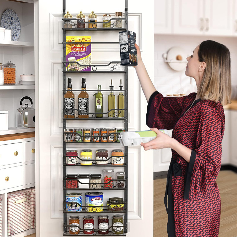 Wall Spice Rack with Adjustable Racks