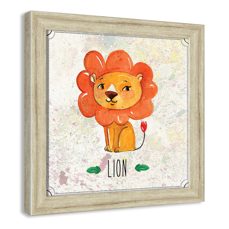 Impression sur papier Jungle Day 1 ', Cadre plat beige, H 12 po x l 12 po x P 0,6 po