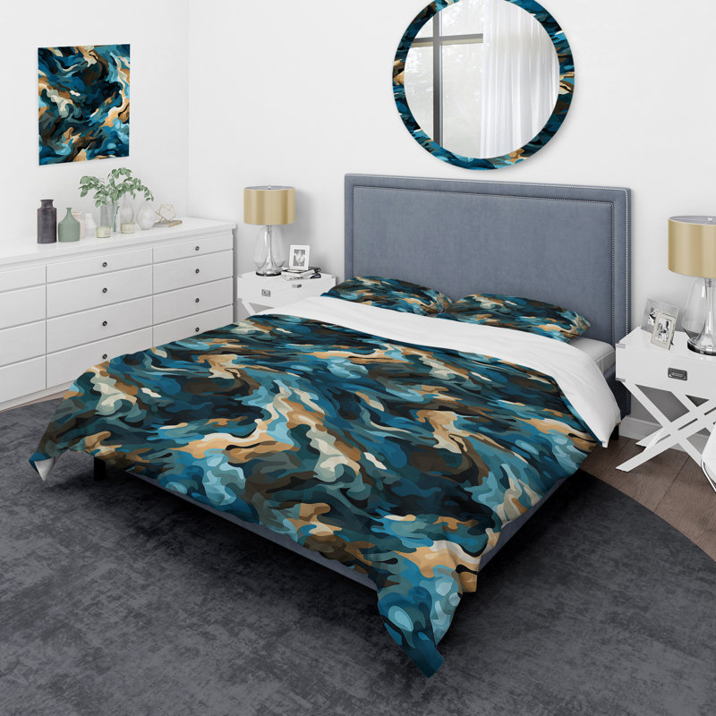 Ensemble de housse de couette Futuristic Stealth, Housse de couette simple + 1 taie décorative stan