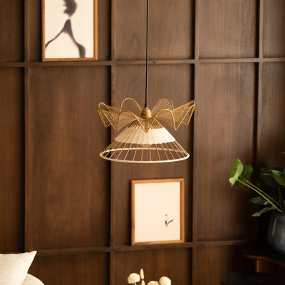 Luminaire suspendu sculptural Fucius - Plafonnier bohémien
