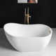 54" x 28" Freestanding Soaking Acrylic Single Slipper Bathtub with Reversible Drain