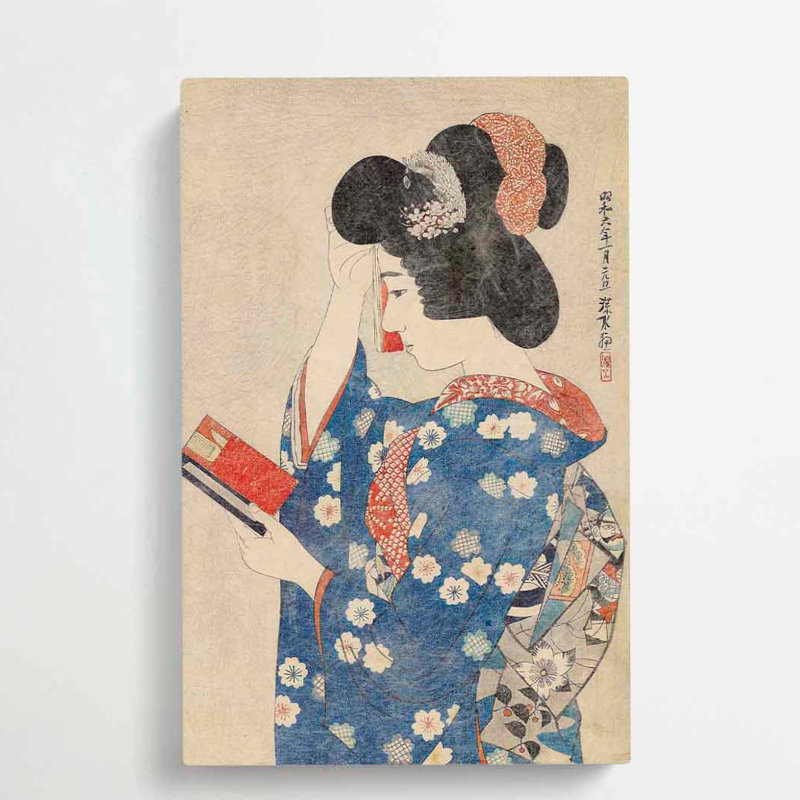 Woman With A Fan by Ito Shinsui - Wrapped Canvas, 50cm H x 35cm W x 3cm D