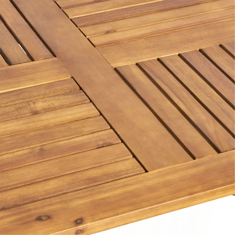 Table de salle à manger en bois d'acacia 70 ", Teck