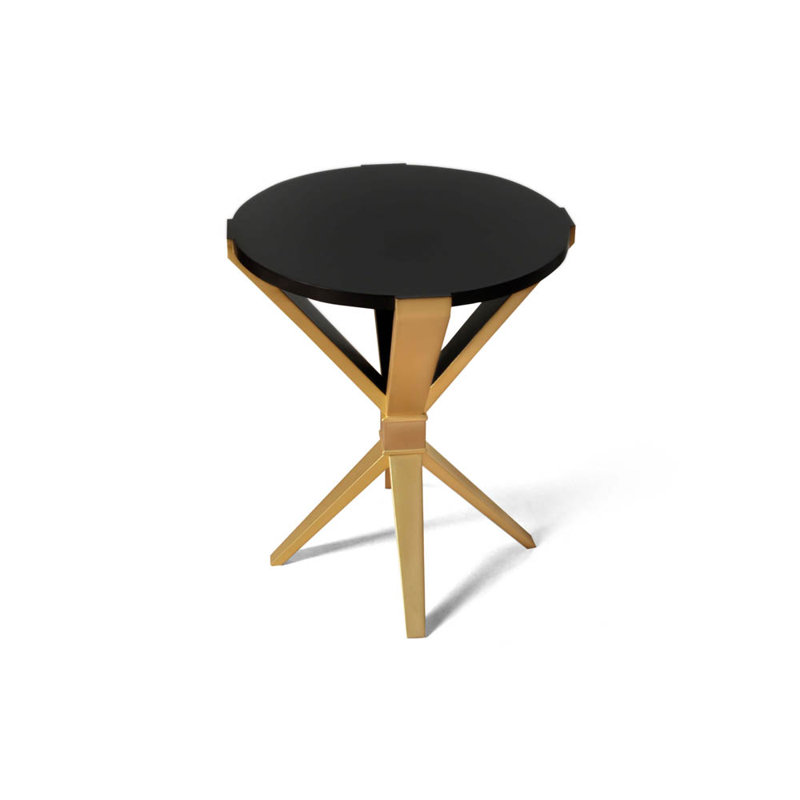 Amyrikal Cross Legs End Table, Black