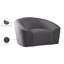 Fauteuil demi-tonneau en velours Alaw-1910994094