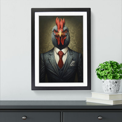 Chicken Gothic - Single Picture Frame Print on Wood