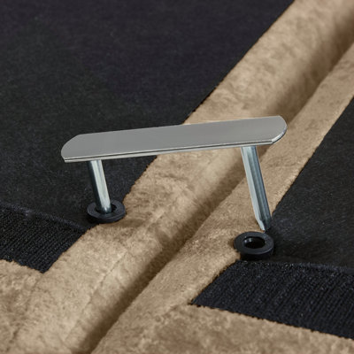Convient aux animaux de compagnie 3 places, tissu en velours, jupe à franges de frange sur le plancher, conception capitonnée à boutons, base en bois de qualité supérieure, conception ergonomique, combinaison libre, pour les aires de repos, chambre à coucher, chameau