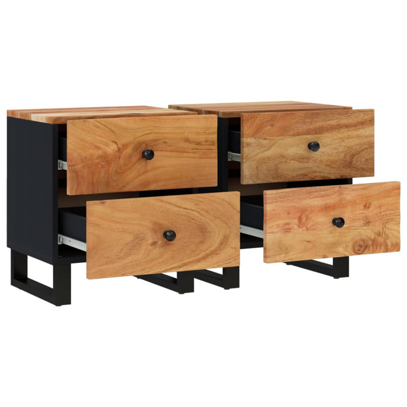 Luling 13'' W Nightstand, Wood Acacia