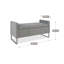 Banc de rangement avec repose-pieds 47 po avec base en métal - gris