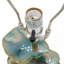 P 15 x 29,5 po Verdant Agate-Slice Lampe de table avec base en marbre