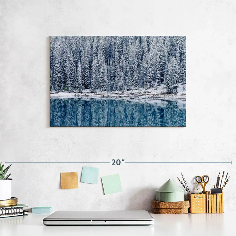 Alvord Moraine Lake Winter Reflection, H 8 po x l 12 po