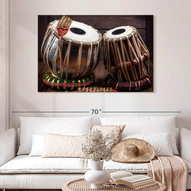Abarca Tabla Drums And Bells, 32" H x 48" W